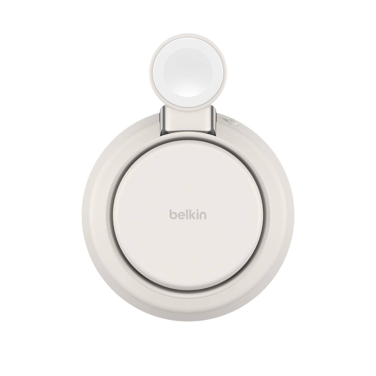 Alt View 9. Belkin - UltraCharge Pro 3-in-1 Qi2.2 25W Magnetic Wireless Charging Dock for iPhone, Apple Watch and AirPods, PSU Included - Sand.