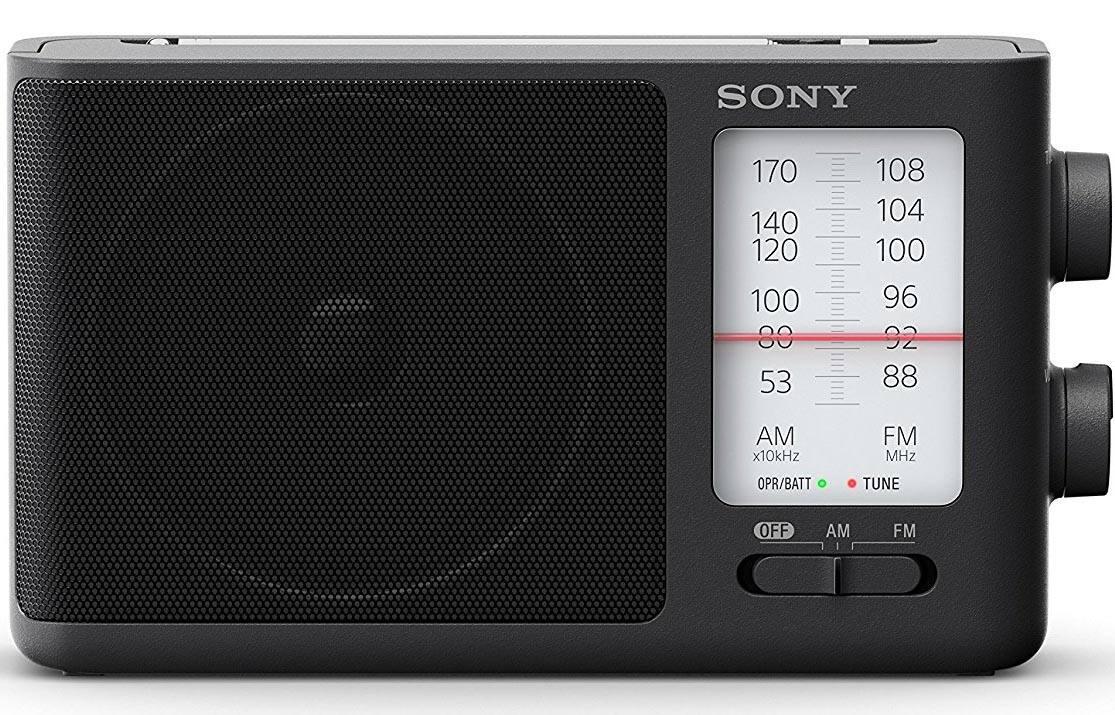 SONY

170 140 120 100 80 53 108 104 100 96 92 88

AM x10kHz FM MHz

OPR/BATT TUNE

OFF AM FM
