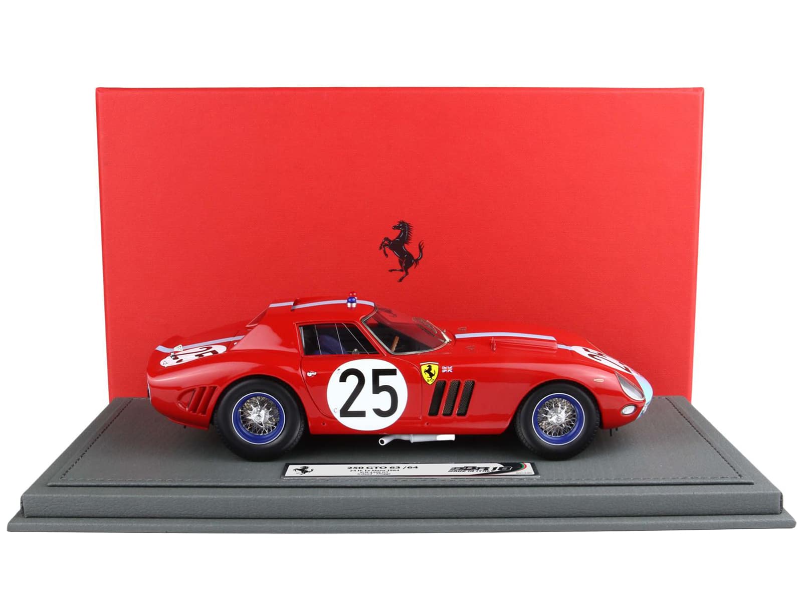 "Ferrari 250 GTO #25 ""24 Hours of Le Mans"" (1964) with DISPLAY CASE Limited Edition 1/18 Diecast Model Car by BBR" price history on PriceWatchPro