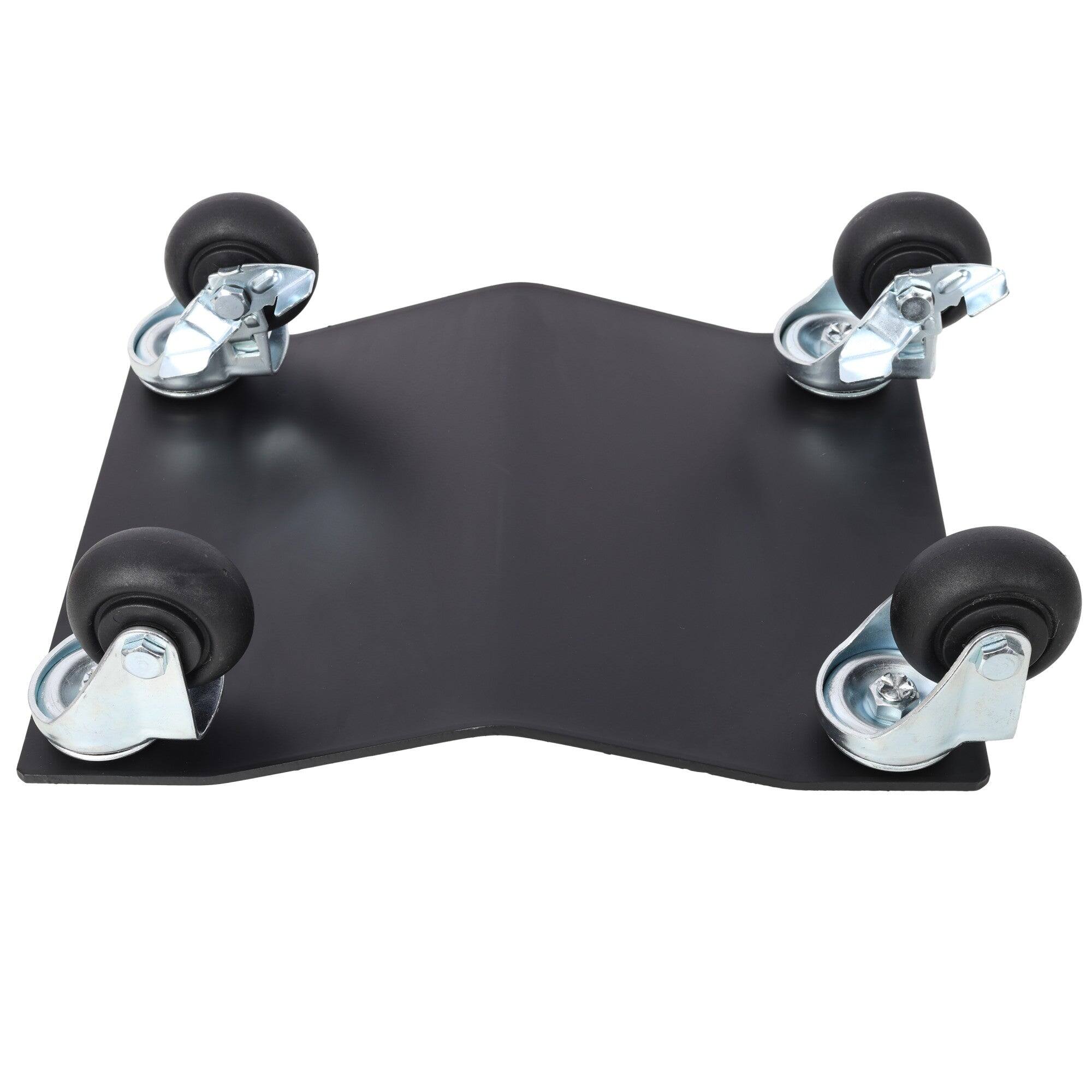 Alt View 3. Boyel Living - 2Pack 2500lbs Capacity Steel Wheel Dolly Black Tire Skates with Brakes Professional Grade - Black.