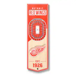 YouTheFan - Detroit Red Wings 6'' x 19'' 3D StadiumView Banner - Multicolor