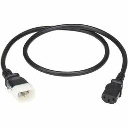 Eaton Tripp Lite Series PDU Power Cord, C13 to P-Lock C14 - North America and Europe Rated, 10A, 250V, 18 AWG, 2 ft - Black