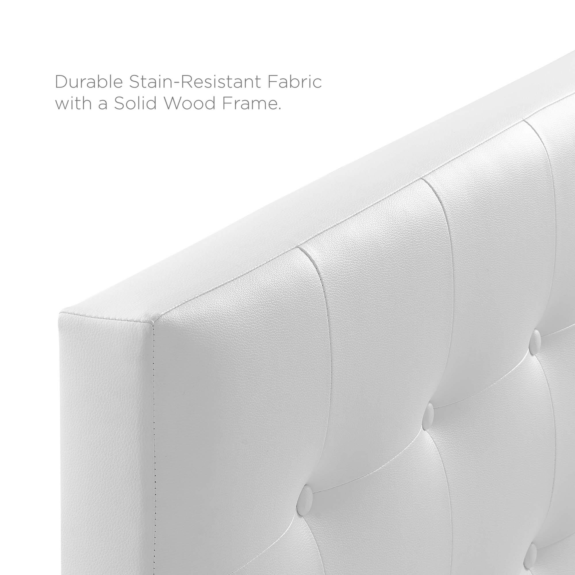 Durable Stain-Resistant Fabric with a Solid Wood Frame.