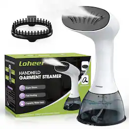 Loheer - Steamer for Clothes, 1350W Portable Handheld Garment Steamer, 400ml Water Tank - White