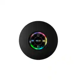 Cluzine - Suction Cup Bathroom Bluetooth Speaker, IPX4 Waterproof, RGB Light, Bluetooth 5.0 for Shower