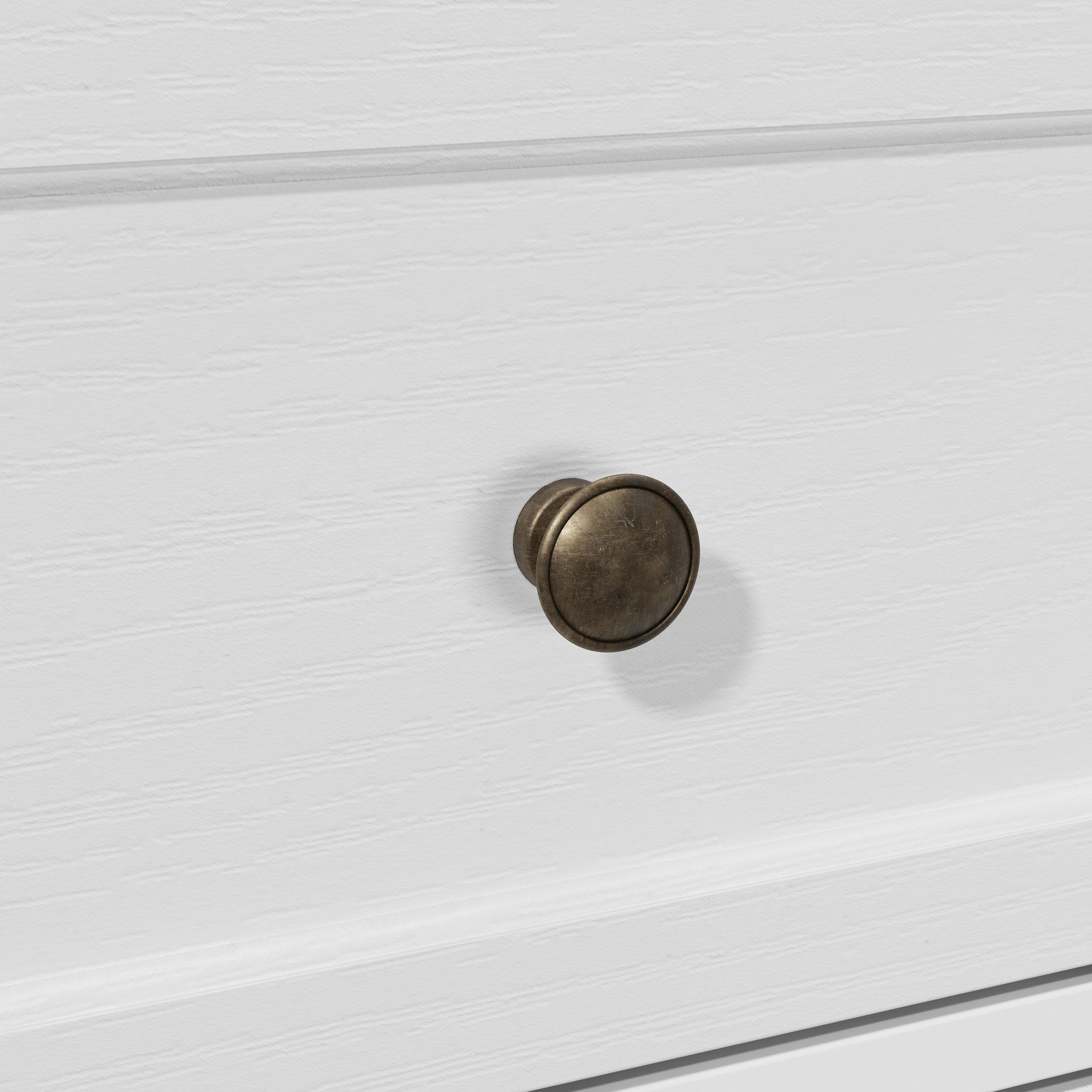 Back. Famapy - 12-Drawer Wide Dresser for Bedroom, European-Style Chest of Drawers with Quiet-Glide Slides - White & Cherry Brown.