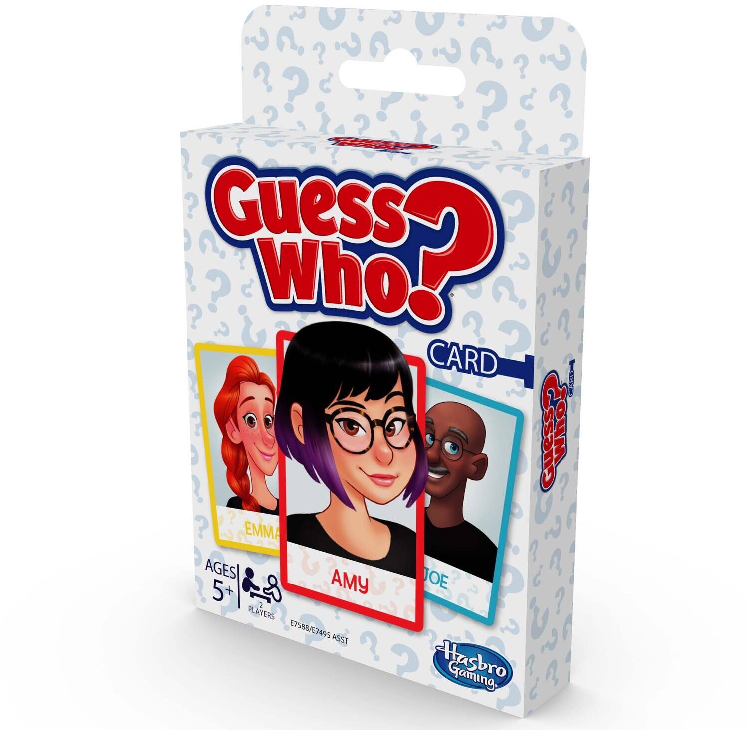 Guess Who?  
CARD  
AGES 5+  
PLAYERS  
EMMA  
AMY  
TOE  
Hasbro Gaming