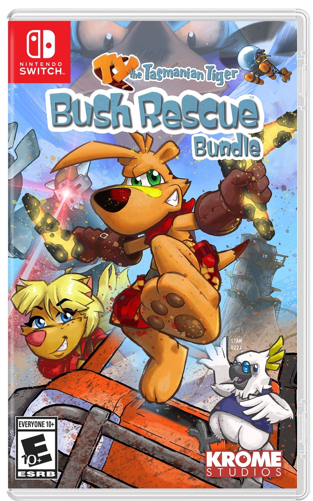 Nintendo Switch 12 the Tasmanian Tiger TM Bush Rescue Bundle STAM 0224 EVERYONE 10+ D 10+ ESRB Krome Studios