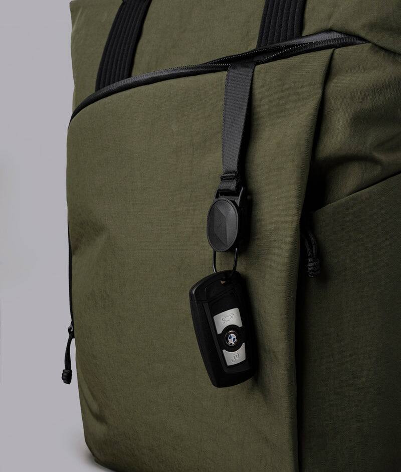 Alt View 1. ALPAKA - Flow Totepack Laptop Backpack for Men, 16" Laptop Compartment + 11" Tablet Sleeve, Tote/Backpack, Bottle Pocket - Green Axoflux 400D Washed Nylon.