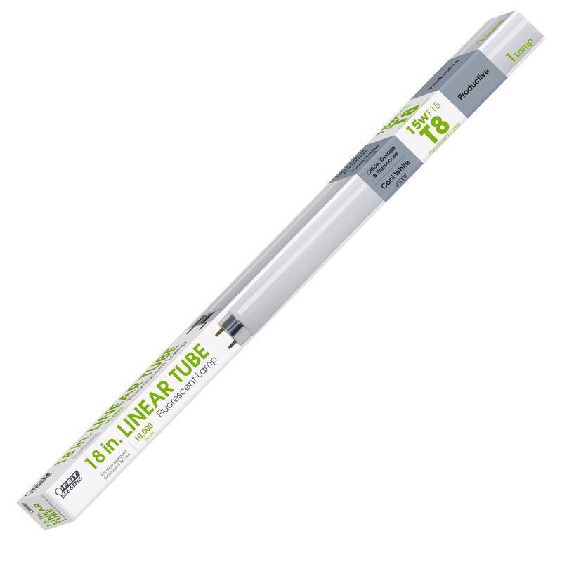 1 Lamp Productive 15WF15 T8 Garage Office - Warehouse White Cool 4100K TUBE Lamp LINEAR Fluorescent 18in.