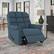 Alt View Zoom 18. ProLounger - Cooper Tufted Back Extra Large Low-Pile Velour Wall Hugger Reclining Chair - Medium Blue.