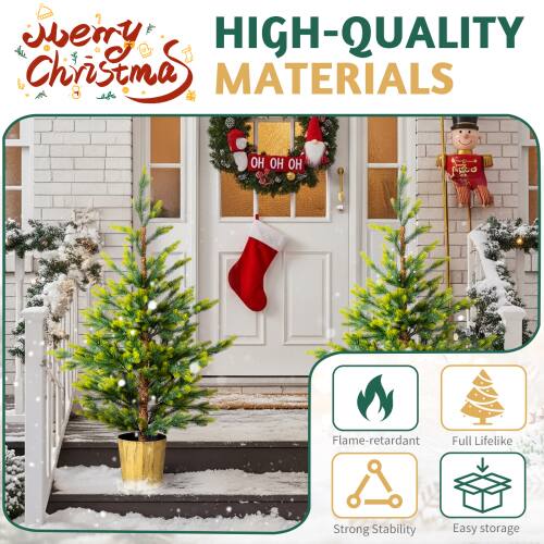 Sure, here is the corrected and grouped text:

---

**Merry Christmas**

**HIGH-QUALITY MATERIALS**

- Flame-retardant
- Full Lifelike
- Strong Stability
- Easy storage

---

**OH OH OH**

---

**RiCO**