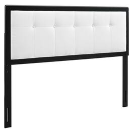 Draper Tufted Fabric and Wood Queen Headboard by Modway - White