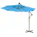 Front. Costway - 10FT Cantilever Solar Powered 32LED Lighted Patio Offset Umbrella Outdoor - Turquoise.