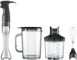 Breville - Control Grip Immersion Blender, 280W with 15 speed settings - Brushed Stainless Steel - Front_Zoom