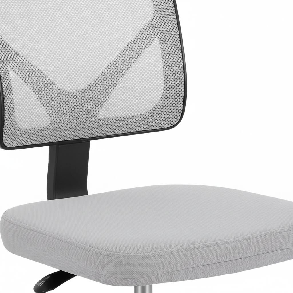 Left. AOITUN - Ergonomic Grey Office Computer Desk Chair for Small Spaces, Adjustable and Lightweight - Gray.