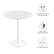 Artificial Marble Tabletop with Beveled Edge
Tapered White Metal Pedestal Base
Non-Marking Felt Pad