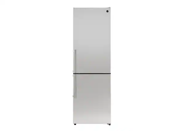 Front. Bertazzoni - 24" Bertazzoni Bottom-Mount Refrigerator - 11.4 Cu. Ft. - Counter-Depth - French Door - Bottom Freezer - Stainless steel - Stainless Steel.