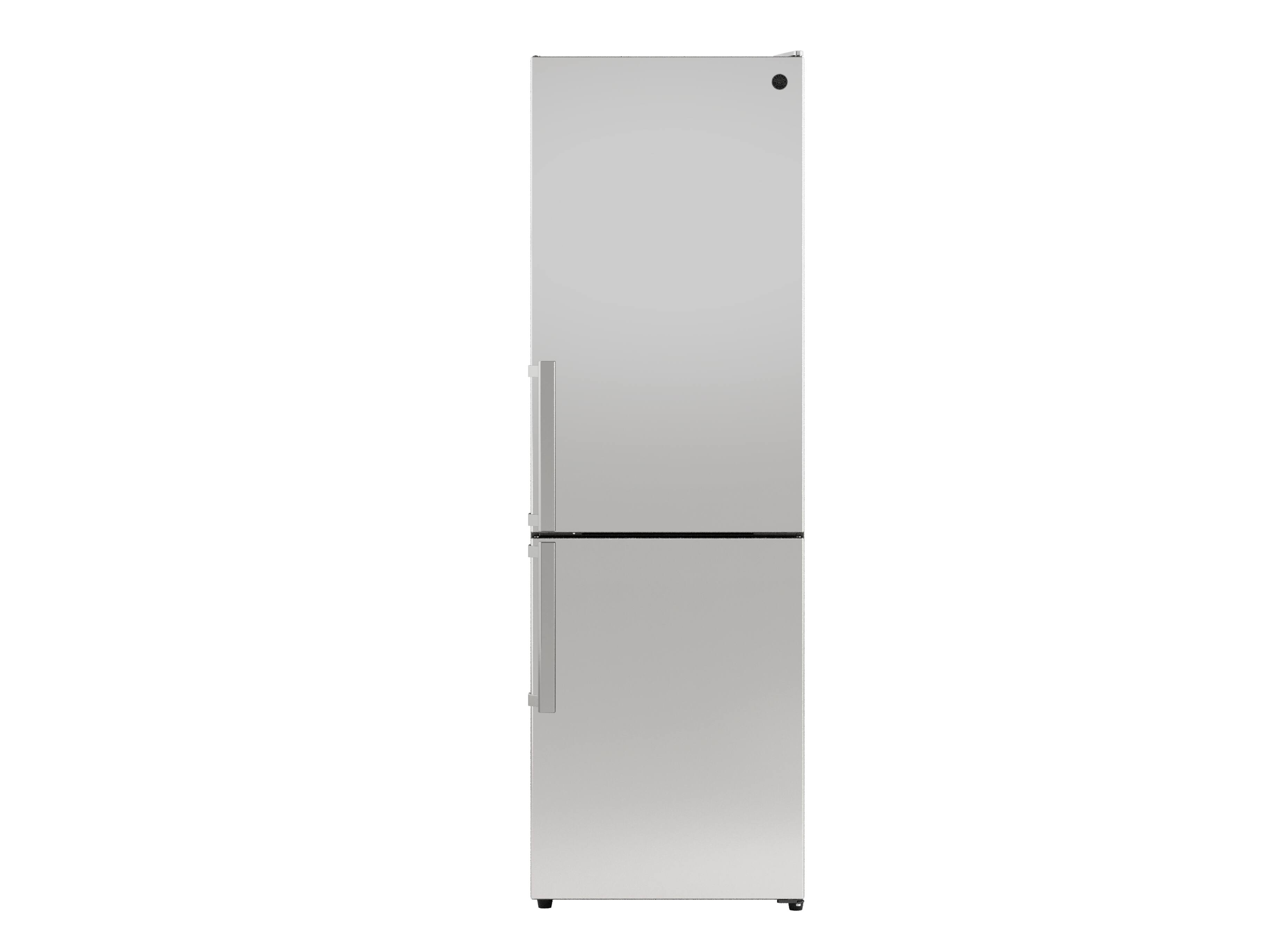 Front. Bertazzoni - 24" Bertazzoni Bottom-Mount Refrigerator - 11.4 Cu. Ft. - Counter-Depth - French Door - Bottom Freezer - Stainless steel - Stainless Steel.