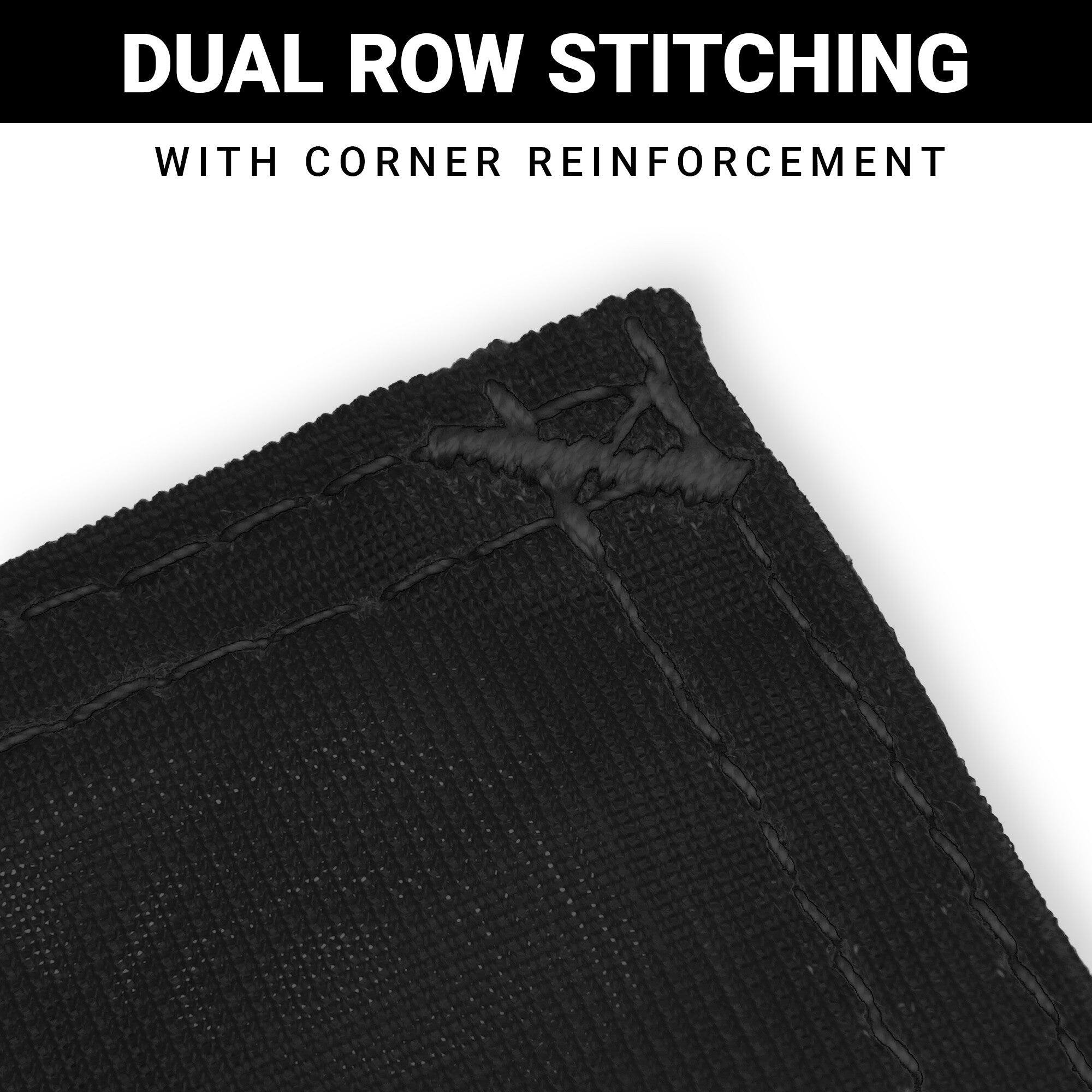 DUAL ROW STITCHING  
WITH CORNER REINFORCEMENT
