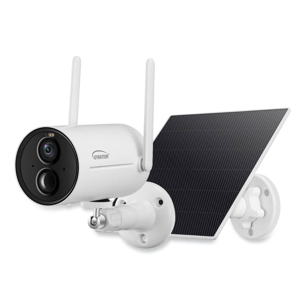 Left. Adesso - Adesso CYBERVIEW 3010 Cyberview 3010 3MP 2304 x 1296 Pixels Smart Wifi Bullet Camera with Solar Panel - White.