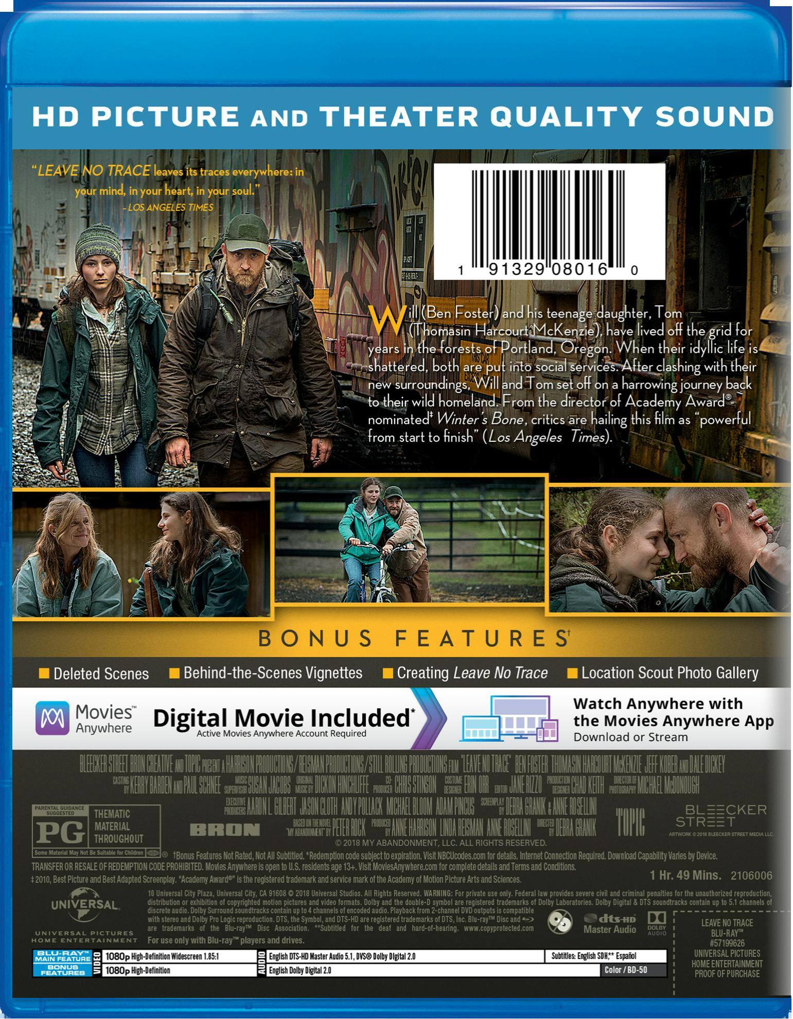 Angle. Leave No Trace (Blu-ray + Digital HD) [Blu-ray].