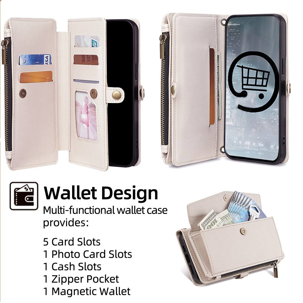 ISA Wallet Design  
Multi-functional wallet case provides:  
5 Card Slots  
1 Photo Card Slots  
1 Cash Slots  
1 Zipper Pocket  
1 Magnetic Wallet