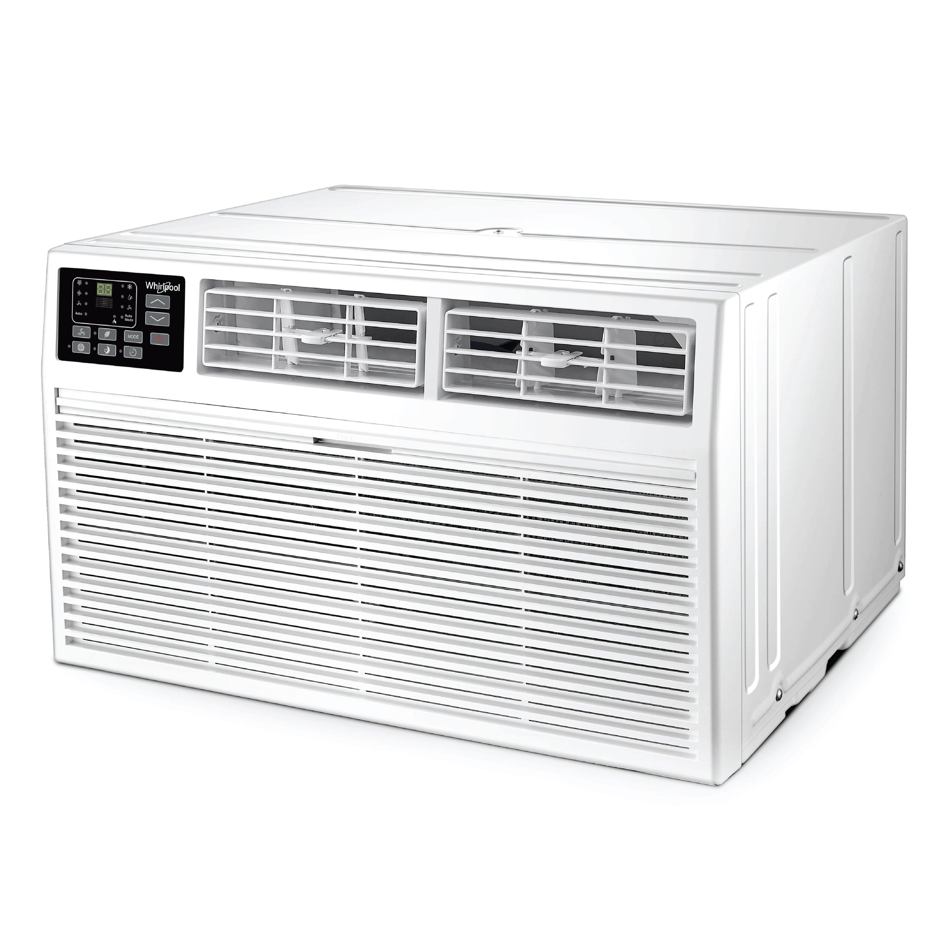 Alt View 6. Whirlpool - 550 Sq. Ft. 12,000 BTU 230V Through the Wall Air Conditioner with 10,600 BTU Supplemental Heat Capability - White.