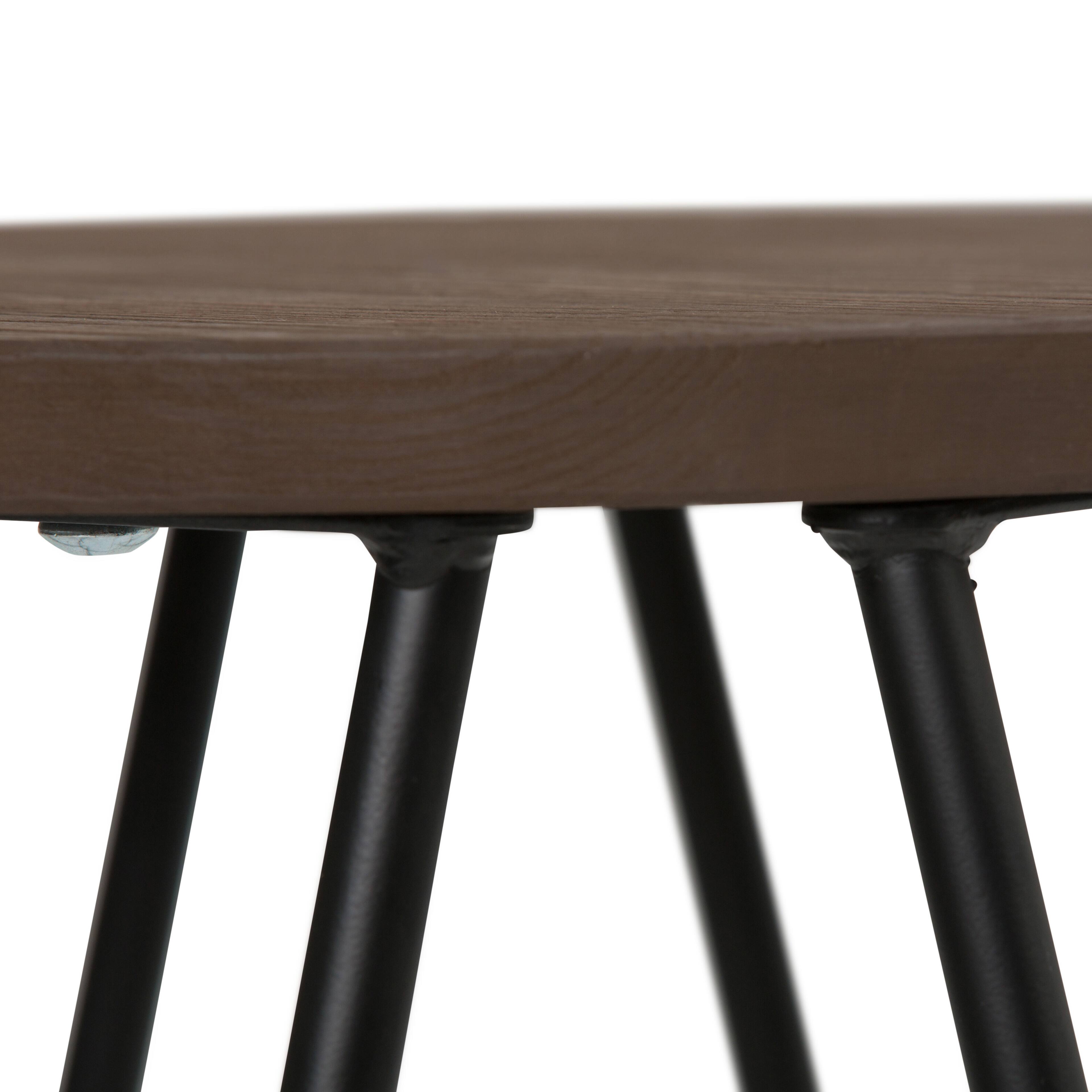 Alt View 12. Simpli Home - Simeon Metal Counter Height Stool with Wood Seat - Cocoa Brown / Black.
