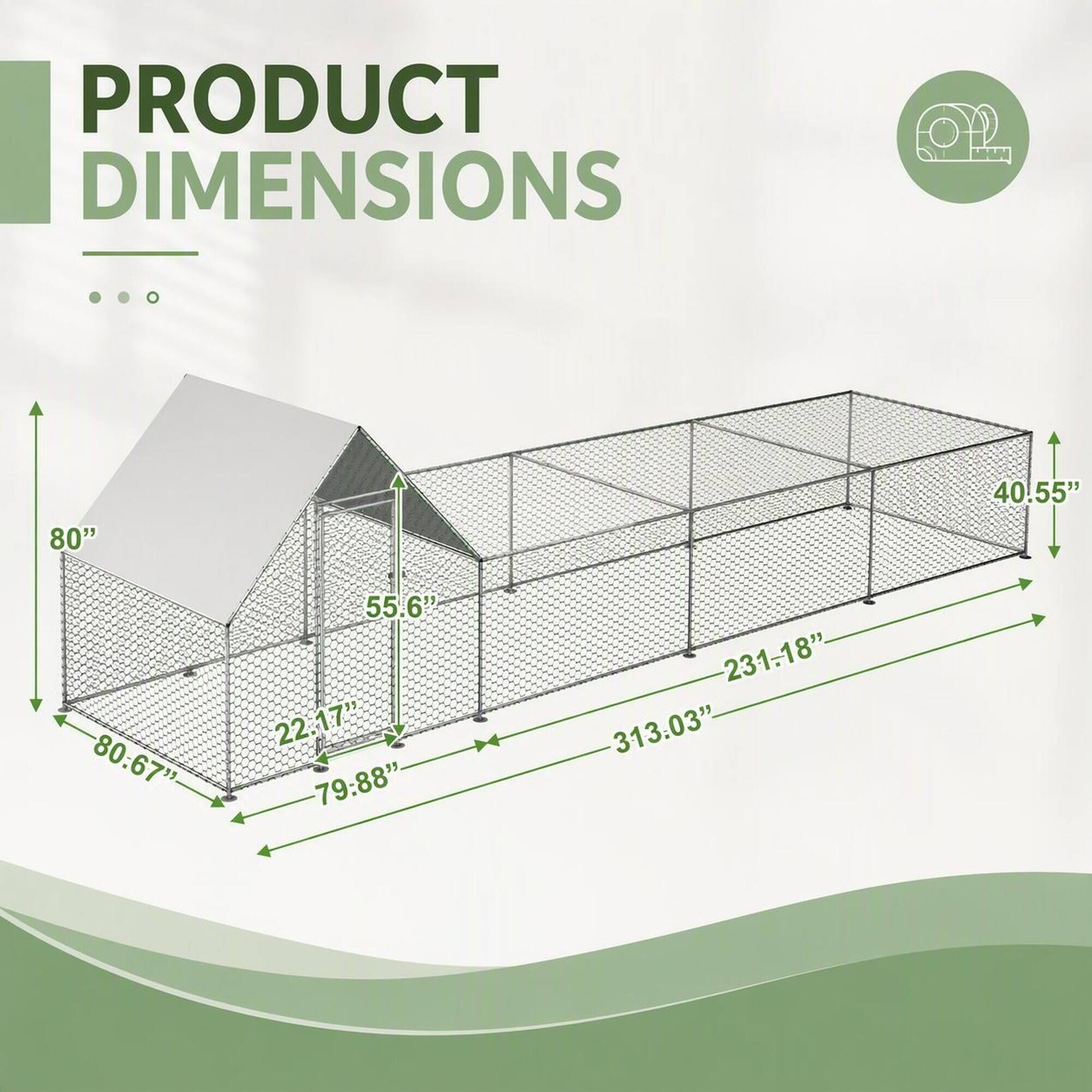 PRODUCT DIMENSIONS
40.55"
80"
80.67"
55.6" 22.17" 79.88"
231.18" 313.03"