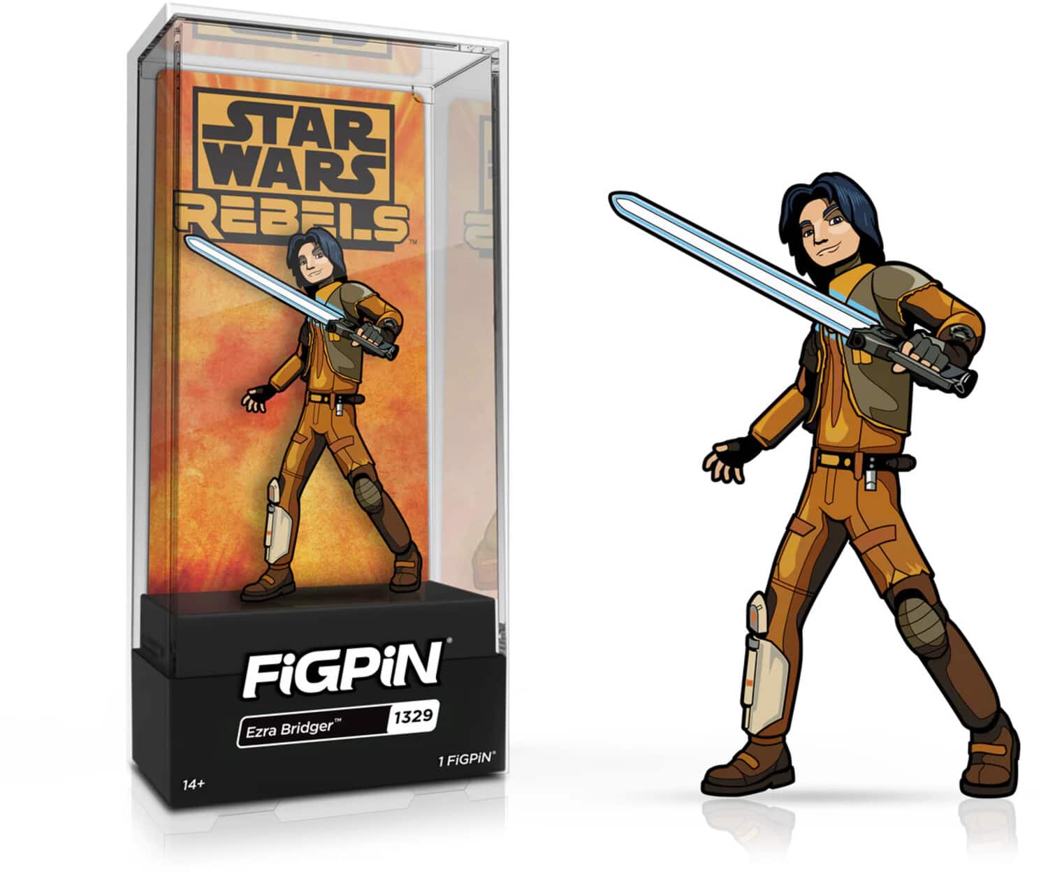 PopMarket - FiGPiN - Star Wars: Rebels - Ezra Bridger Enamel Pin (1329) - COLLECTIBLES - Multicolor