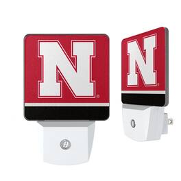 Keyscaper - Nebraska Huskers Logo Stripe Design Nightlight 2-Pack - Multicolor
