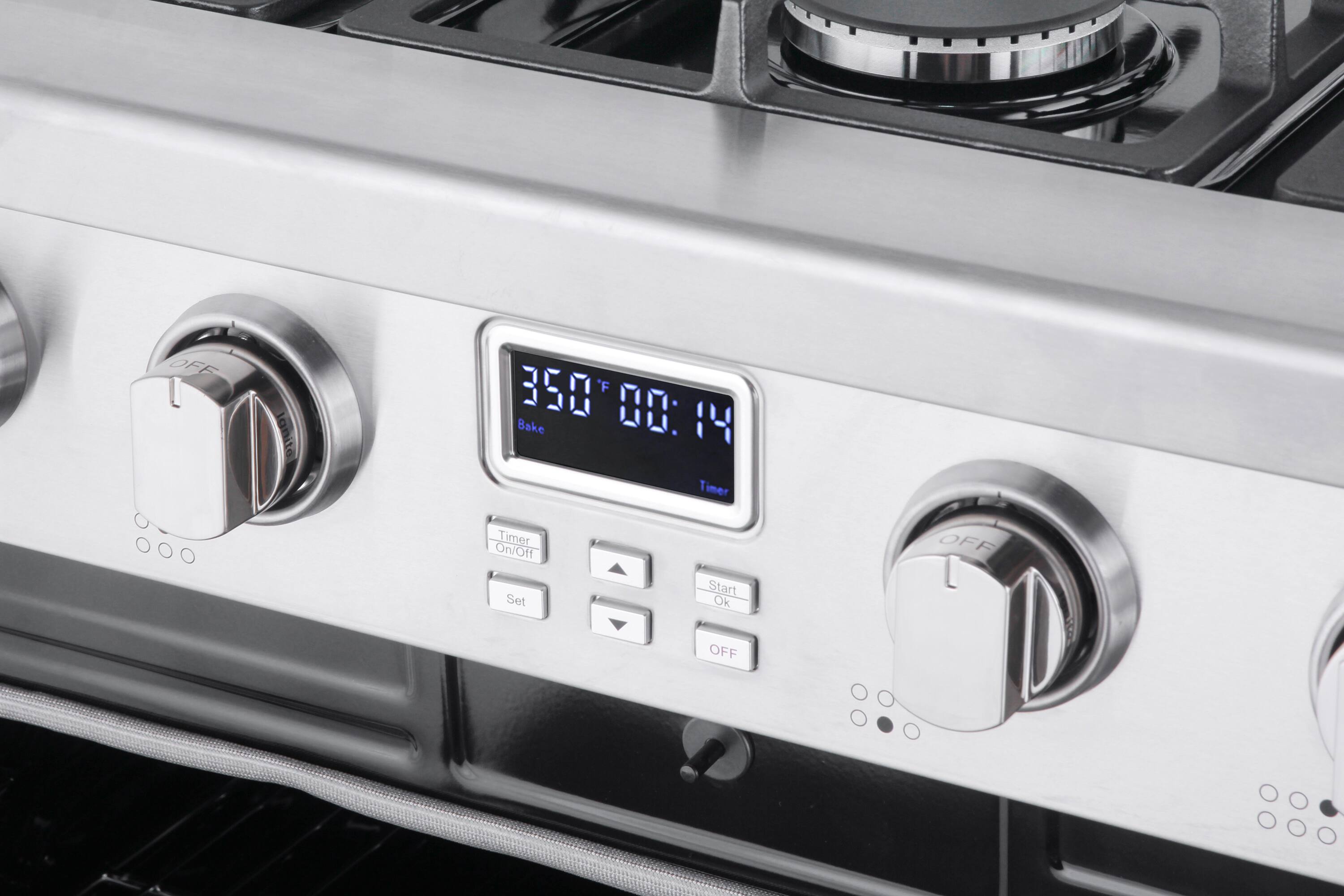 350°F Bake 00:14  
Timer On/Off Set Start Ok  
OFF OFF