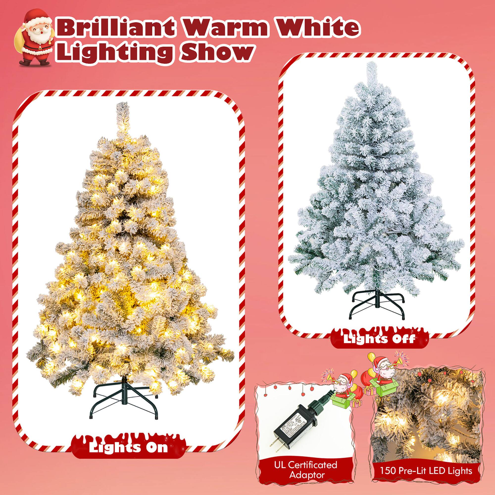 Brilliant Warm White Lighting Show

Lights On

Lights Off

UL Certificated Adaptor

150 Pre-Lit LED Lights