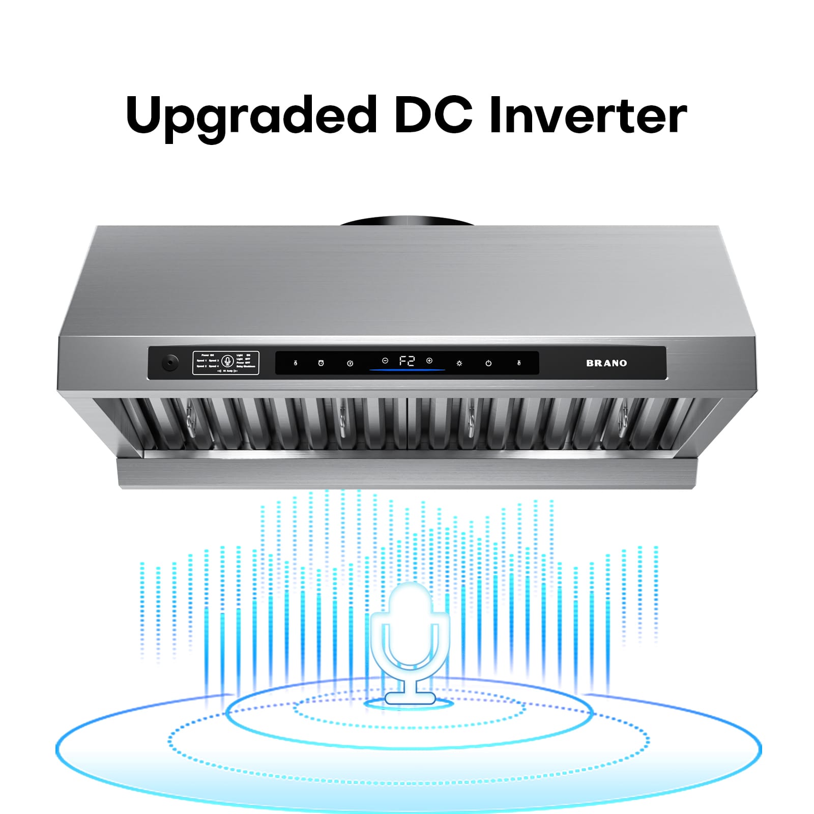 Brano - 30 inches - Externally Vented - Wall Range Hood - sliver