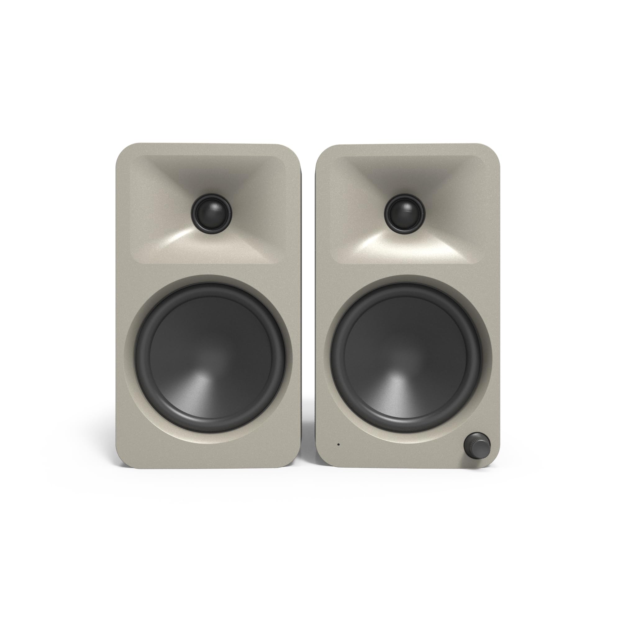 Left. Kanto - Kanto ORA4 140W Powered Reference Speakers with Bluetooth 5.0 BEIGE - BEIGE.