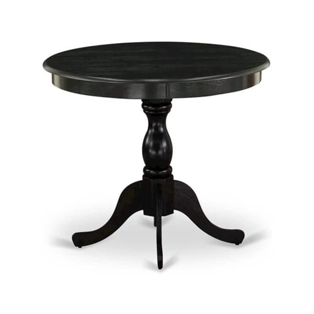 FurniFact - 36 Inch Round Wood Pedestal Dining Table in Black for Kitchen Use - Multi-Color price history on PriceWatchPro