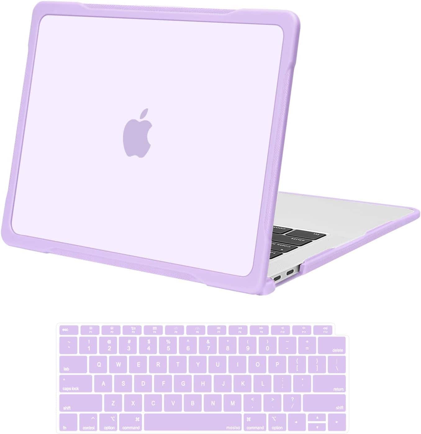 mosiso - Case for MacBook Air 13 inch Case M1 A2337 A2179 A1932 2021-2018, Crack Resistant Cover with TPU Bumper & Keyboard Cover - Purple price history on PriceWatchPro