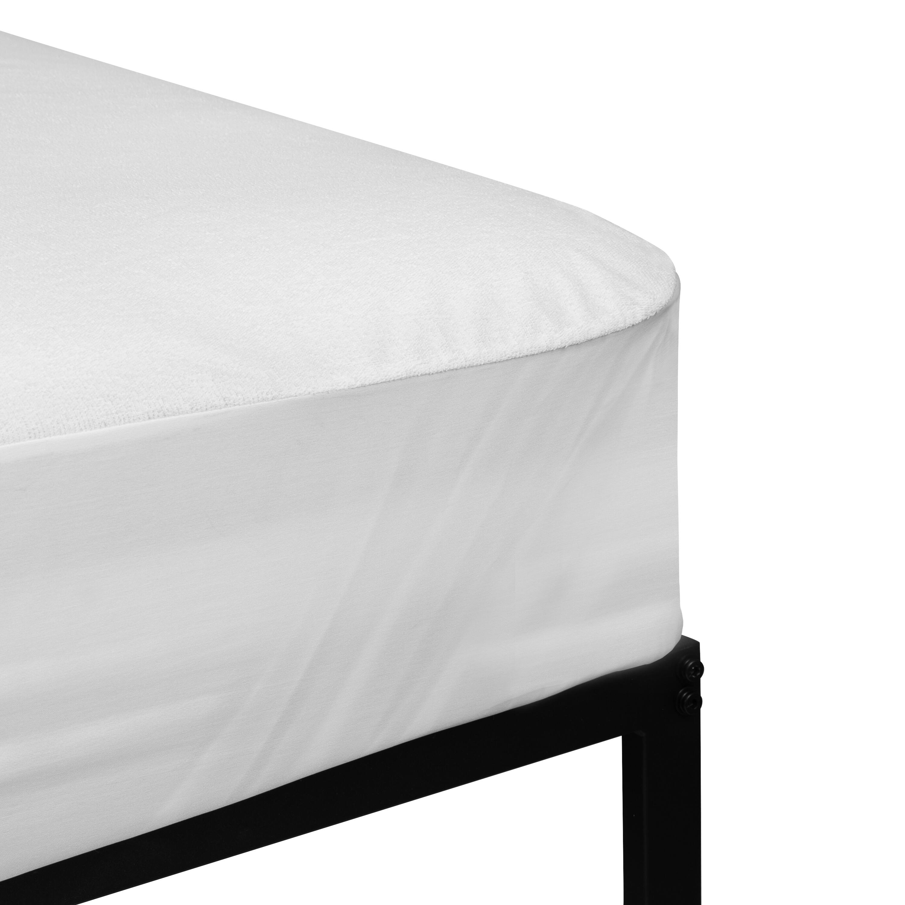 Alt View 8. Emma + Oliver - Smooth Fabric Waterproof And Hypoallergenic Mattress Protector - White.