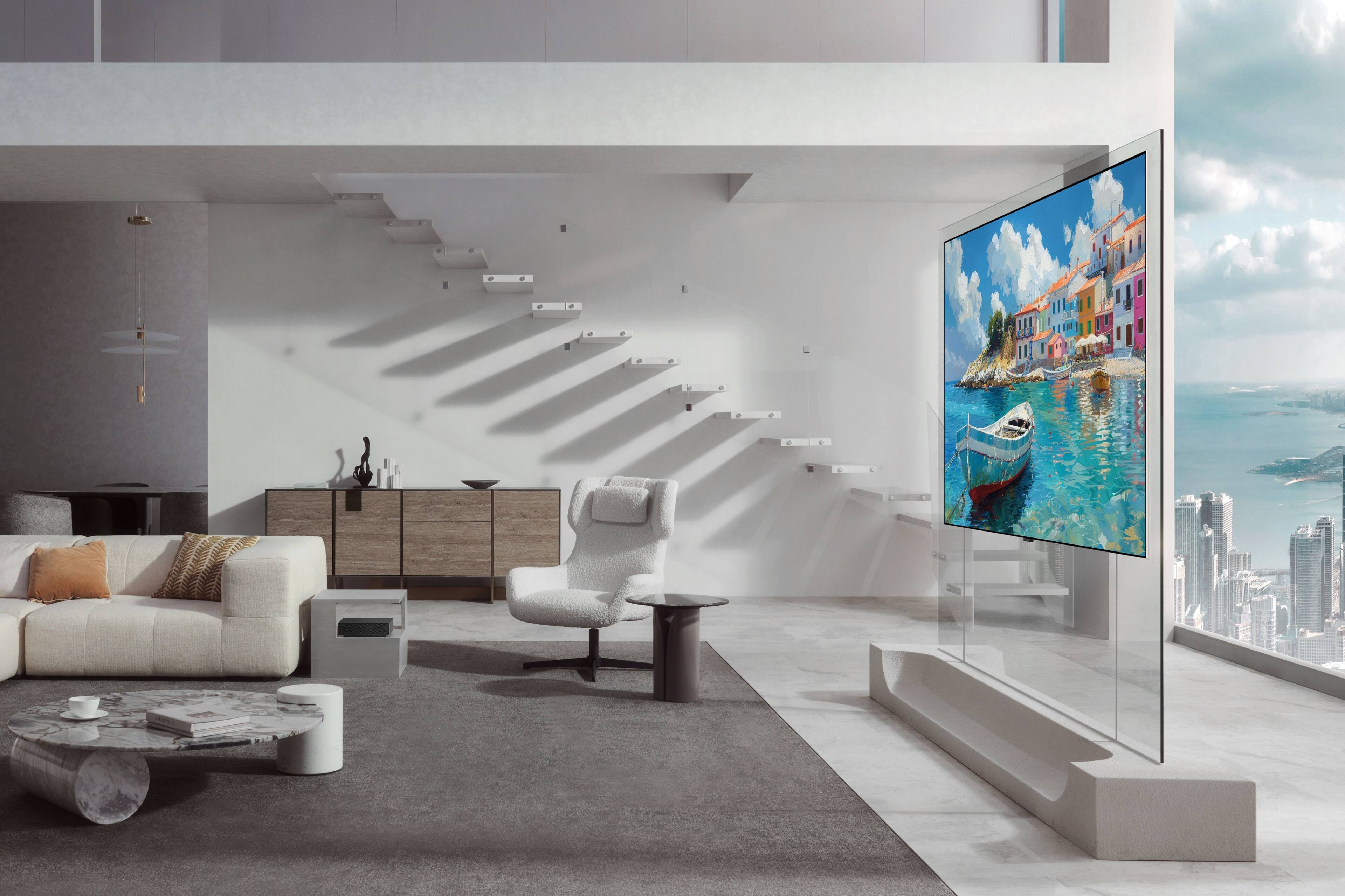 Alt View 36. LG - 77" Class W6 Series OLED evo AI 4K Smart webOS TV with Wallpaper Design, True Wireless Video & Audio Transfer (2026).