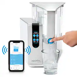 AquaTru - Classic Smart Countertop Water Purifier Reverse Osmosis with App No Plumbing or Installation Required BPA Free - White