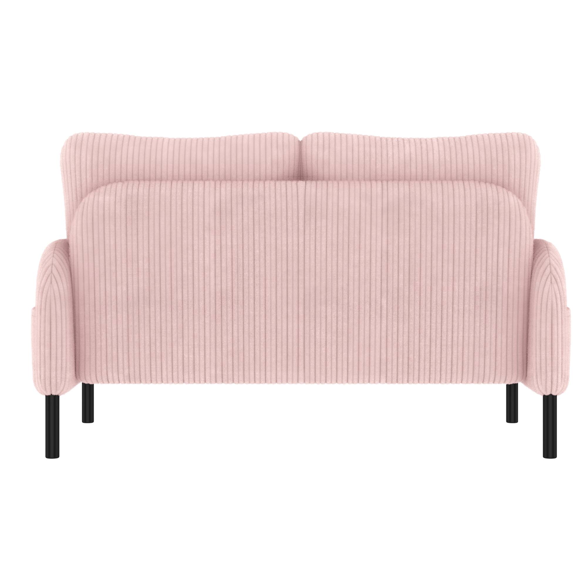 Alt View 7. GOODSILO - Elegant Corduroy Double Sofa with High Rebound Springs and Side Pockets for Living Rooms and Bedrooms - Pink.