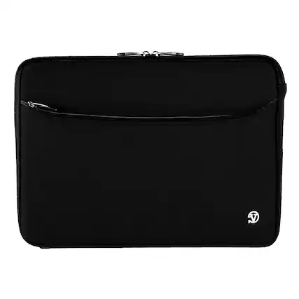 Front. Kitcheniva - Neoprene Laptop Sleeve Case Bag For 17" Laptop Black - Black.