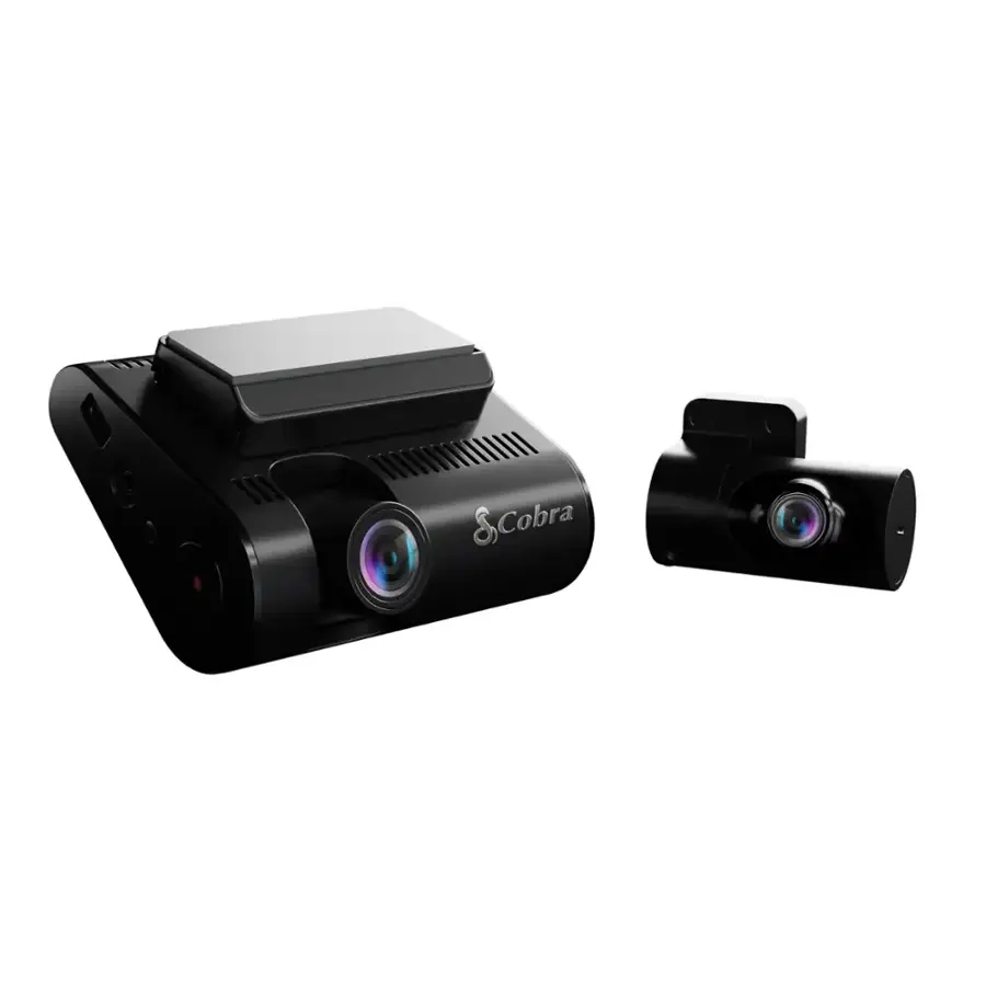 Alt View 19. Cobra - SC 250R 4K Dual-View Front & Rear Dash Cam, works with Apple CarPlay/Android Auto - Black.