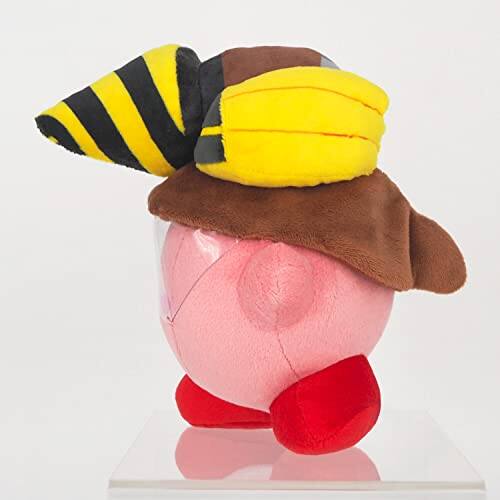 Alt View 2. Nintendo - Sanei Boeki KP64 Kirby All Star Collection Drill Kirby Plush Toy, Size S, Height 6.5 inches (16.5 cm).