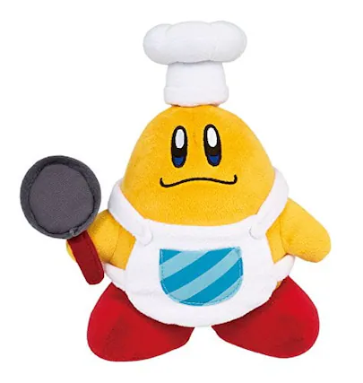 Front. Kirby - Sanei Kirby Adventure Series All Star Collection 7.5 Chef Kawasaki Plush.