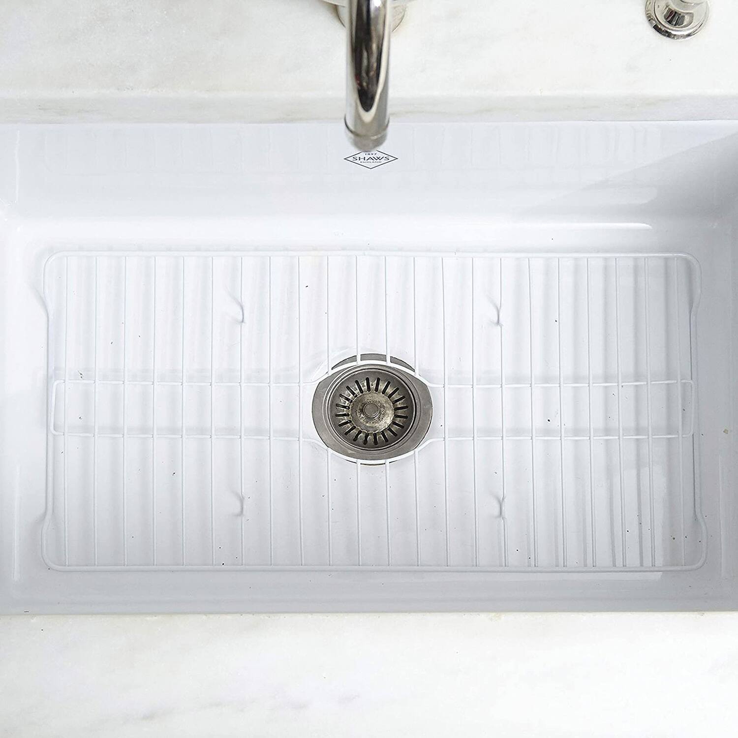 Alt View 1. Better Houseware - Extra-Large Coated Steel Sink Protector - White.
