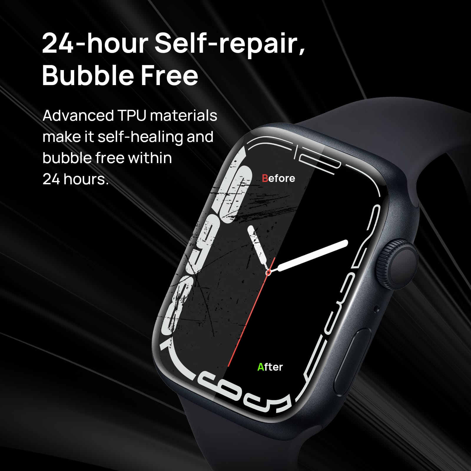 Sodi 8 Pack for Apple Watch Screen Protector 41mm Series 9/8/7, Anti