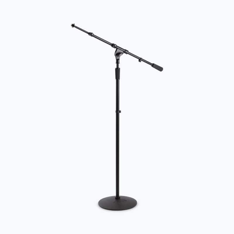 On Stage Stands - On-Stage MSA9800 Tele-Boom with Dual Microphone Capability - Black