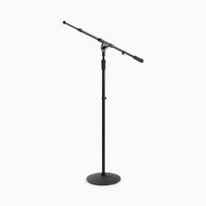 Front. On Stage Stands - On-Stage MSA9800 Tele-Boom with Dual Microphone Capability,Black - Black.